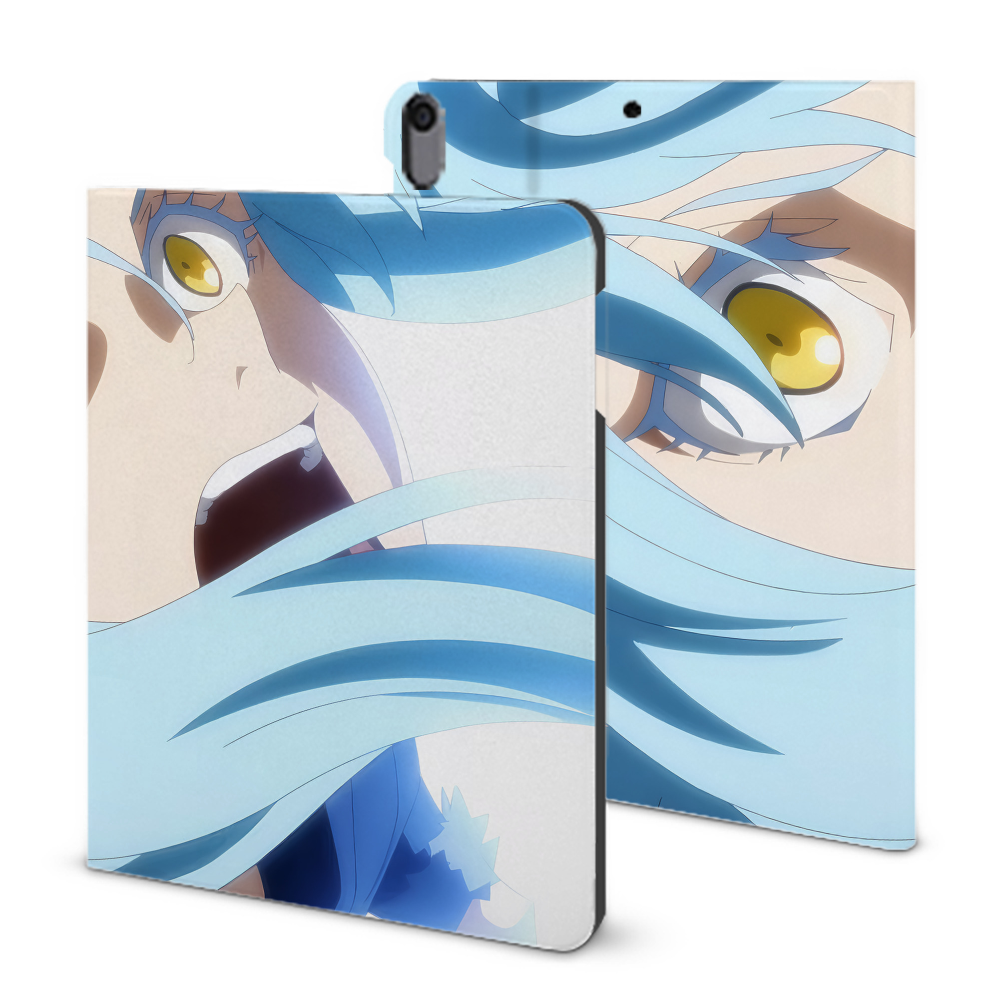 （画像用） 転スラ Regarding Reincarnated to Slime IPad ケース ブック型 PUレザー TPU 耐衝撃 軽量 薄型 ペン収納なし 全面保護 IPad 各モデル対応